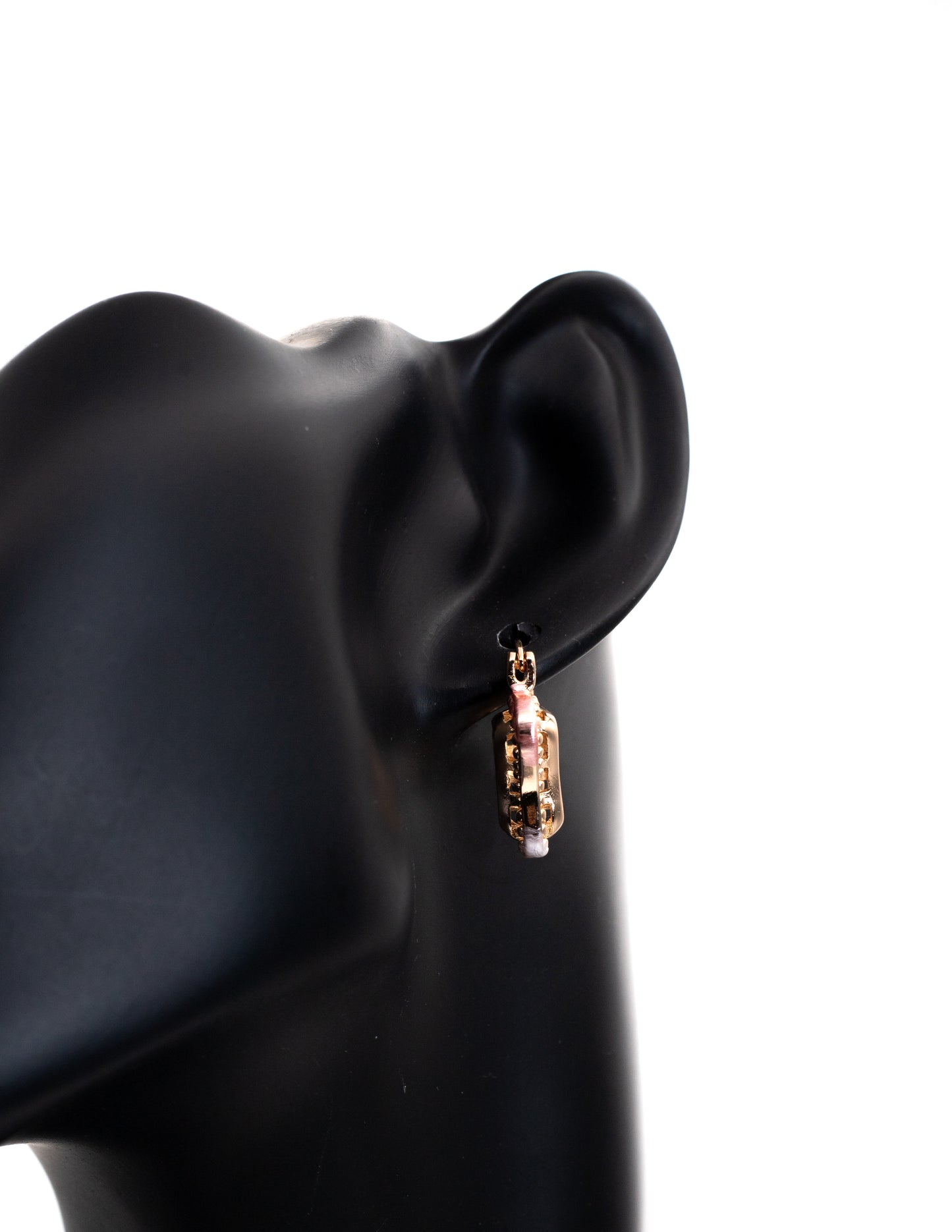 Luxury Golden Abstract Feline Stud Tops (Unique Charm)