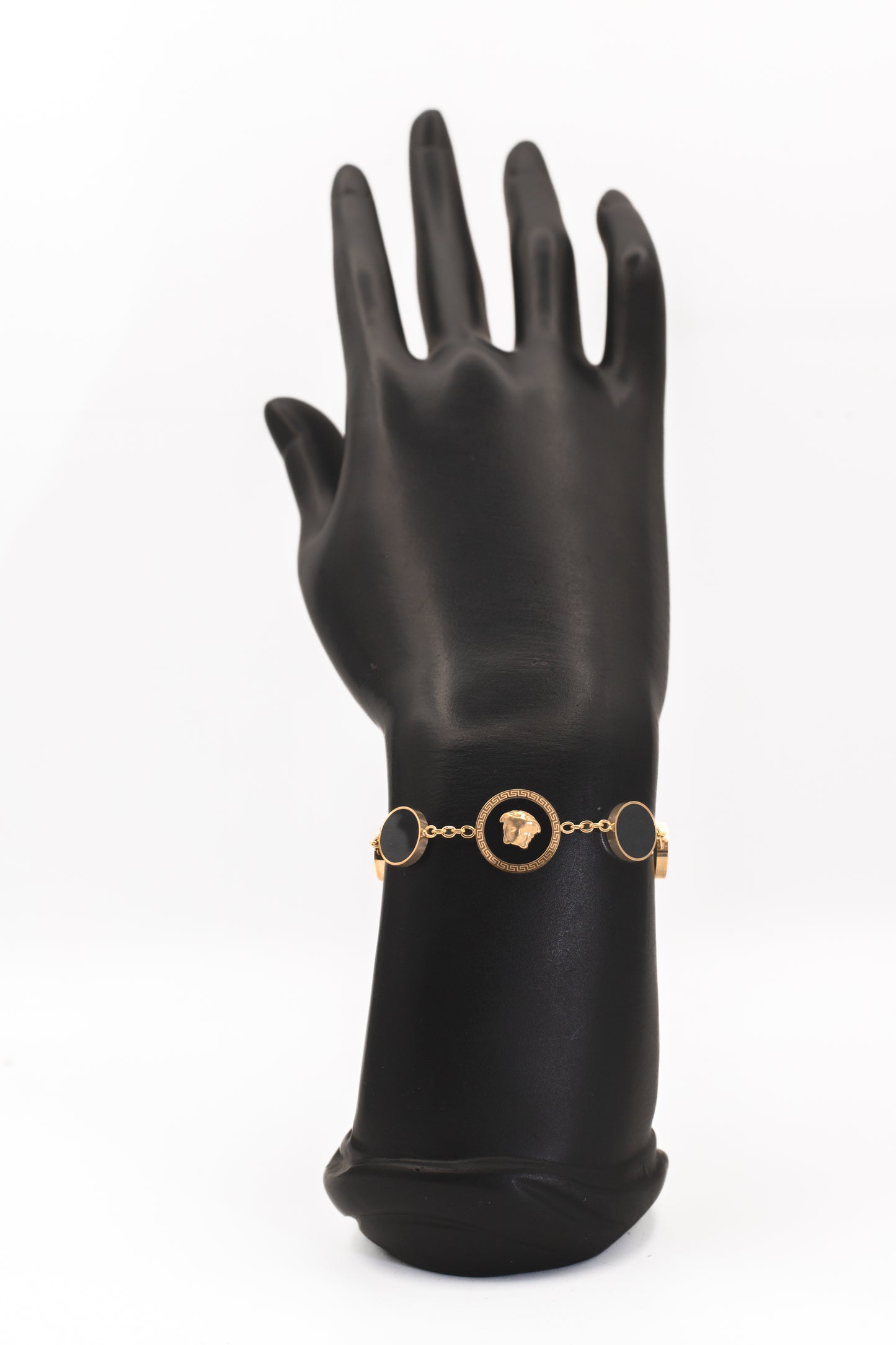 Luxury Black Medallion Bracelet