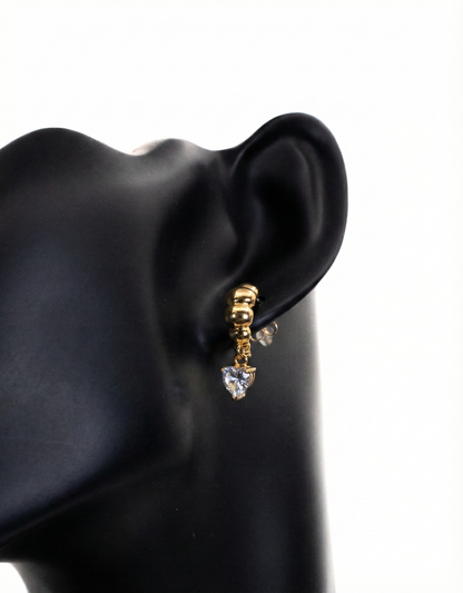 Golden Semi-Circle Crystal Bead Tops