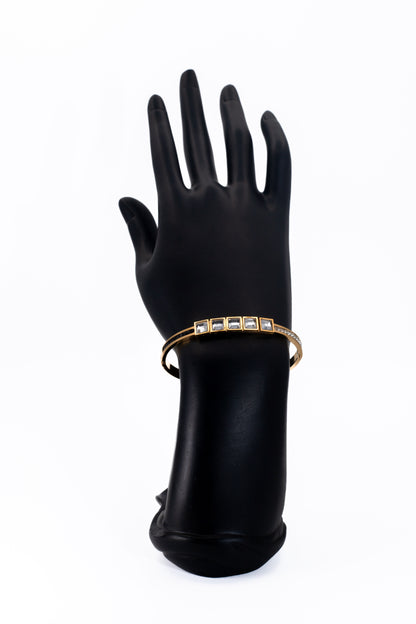 Golden Bold Crystal Bracelet