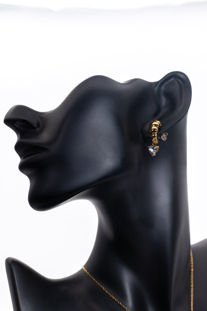 Golden Semi-Circle Crystal Bead Tops