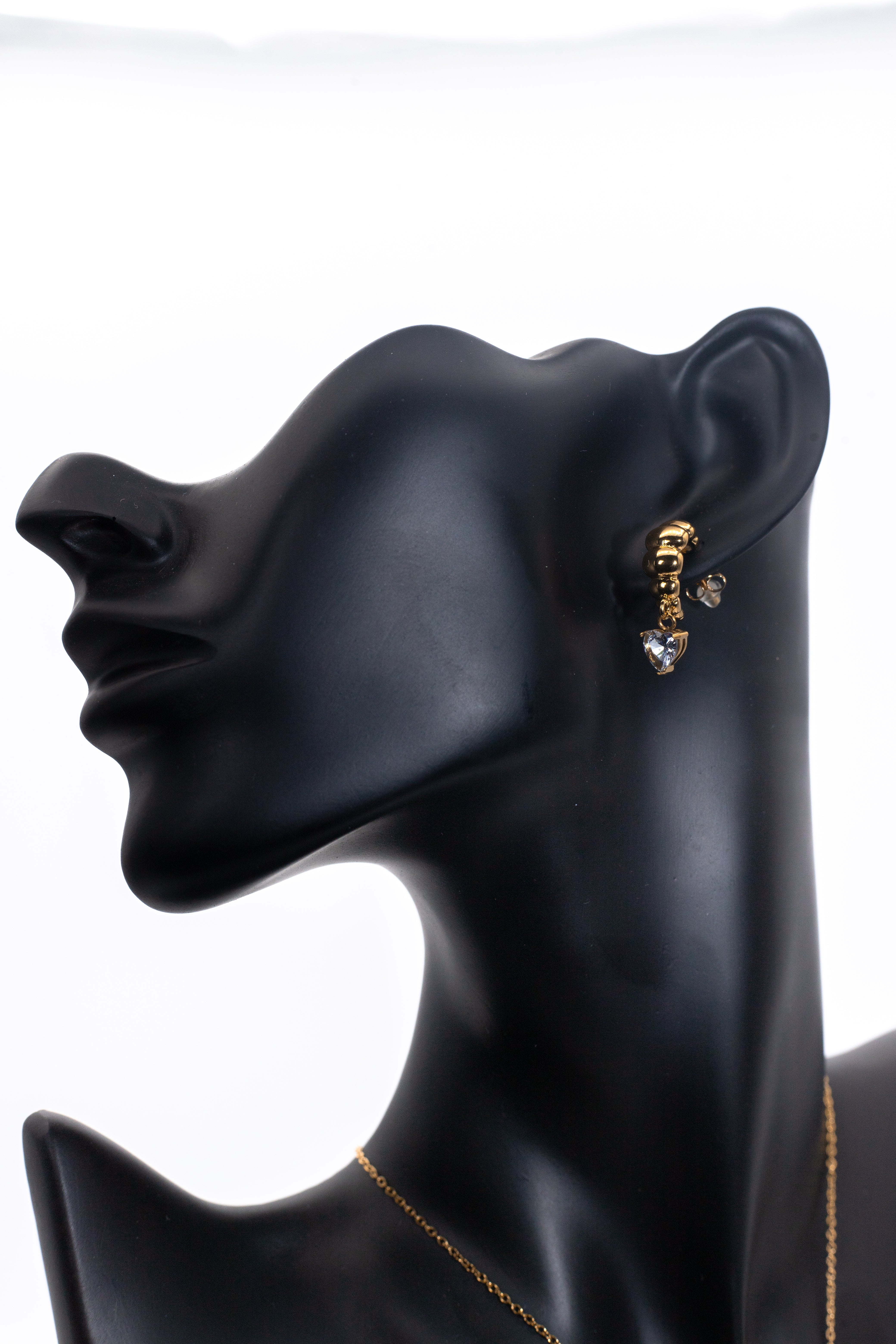 Golden Semi-Circle Crystal Bead Tops