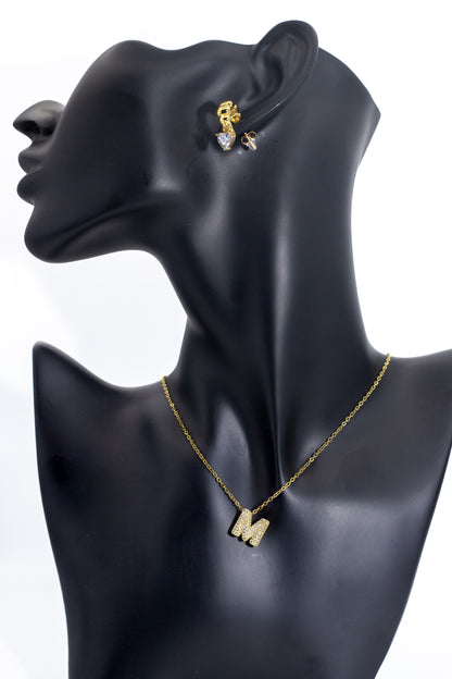A to Z Golden Mini Chain Necklace