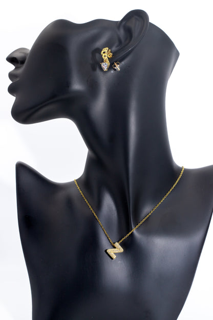 A to Z Golden Mini Chain Necklace