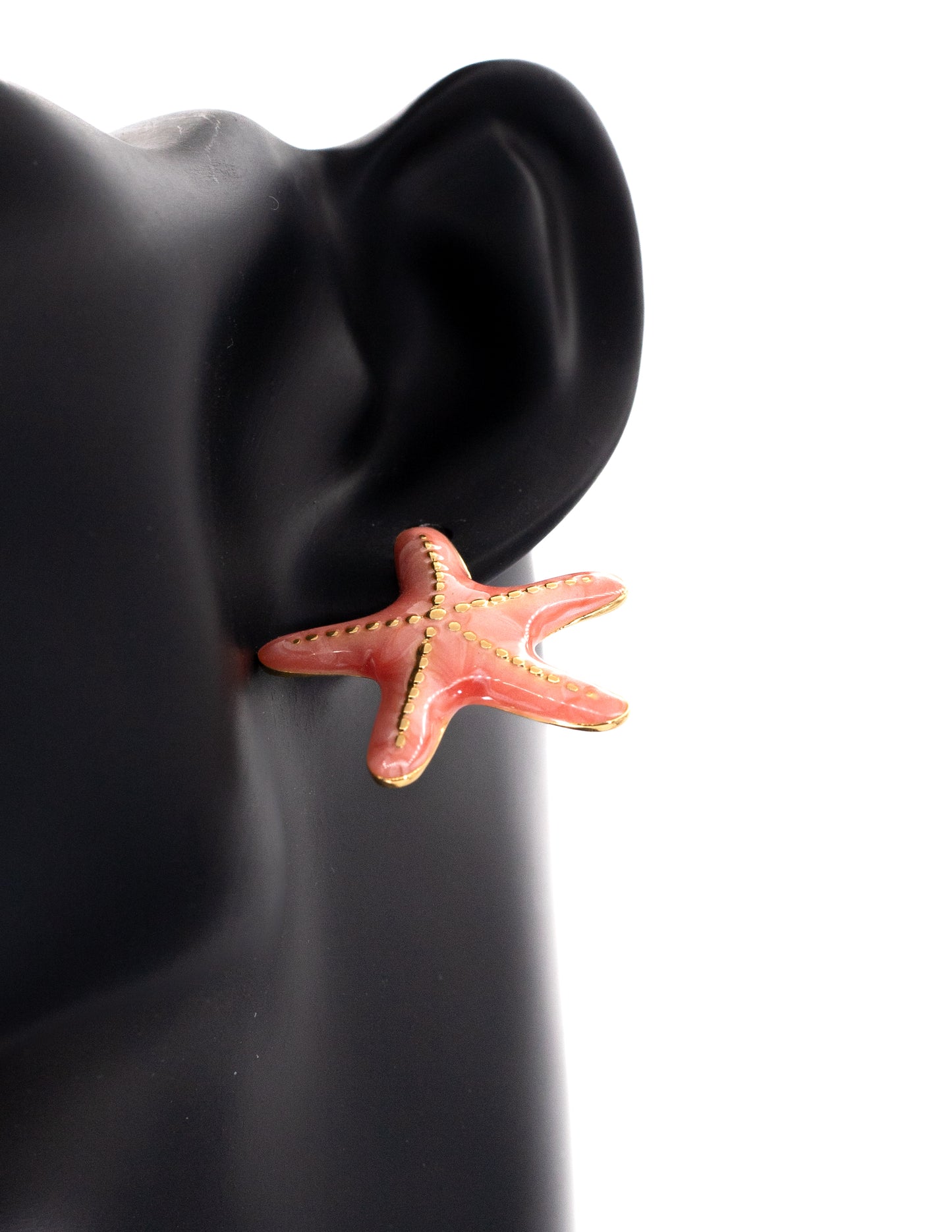 Golden Coral Starfish Stud Tops (Korean Charm)