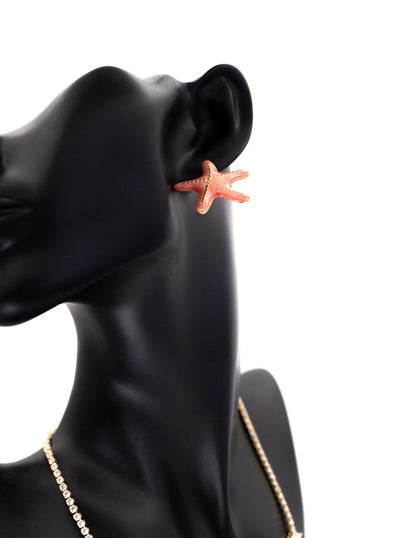 Golden Coral Starfish Stud Tops (Korean Charm)