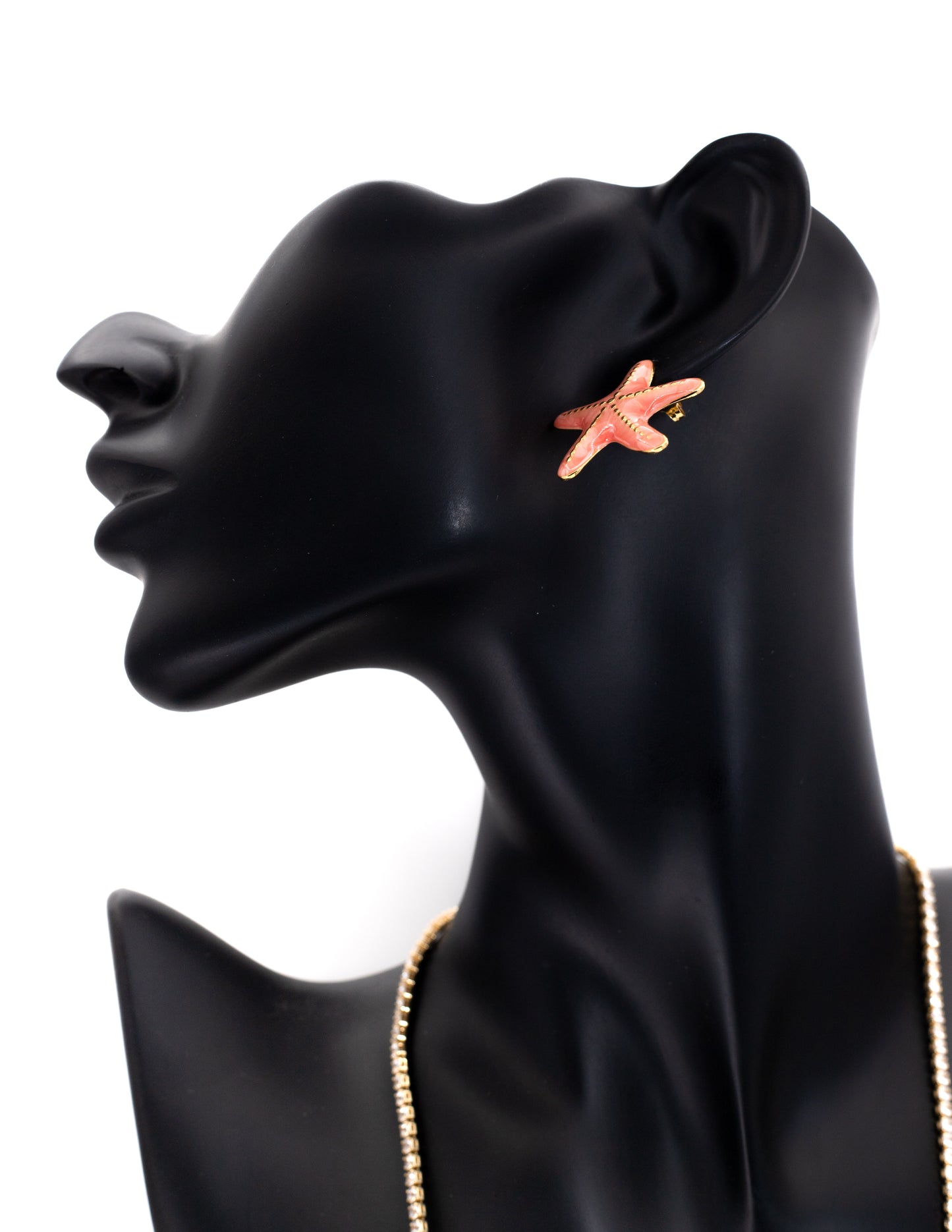 Golden Coral Starfish Stud Tops (Korean Charm)