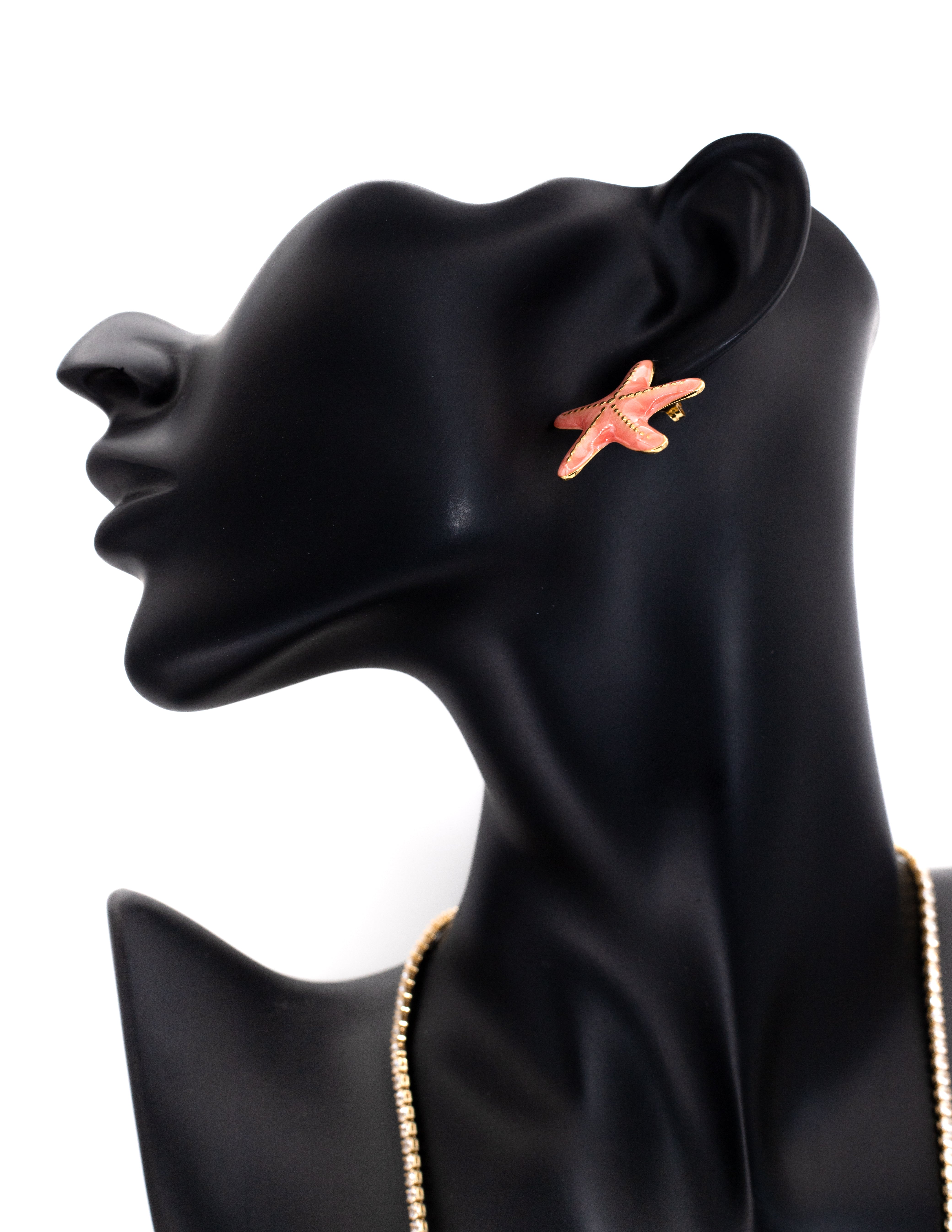 Golden Coral Starfish Stud Tops (Korean Charm)