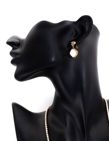 Luxury Golden Opalescent Drop Tops (Geometric Korean Style)