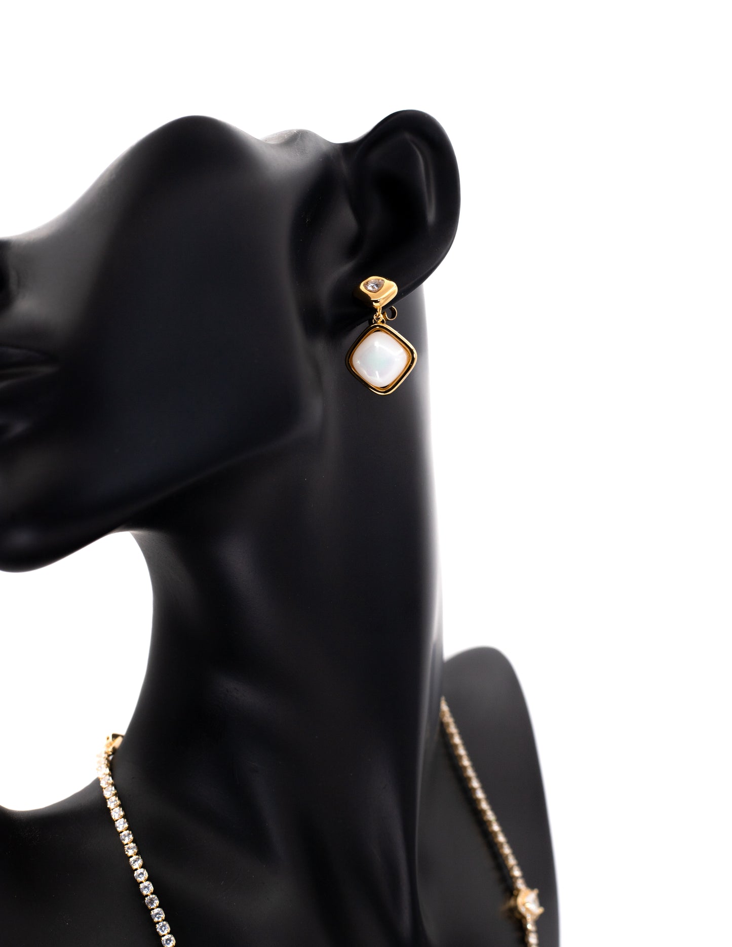 Luxury Golden Opalescent Drop Tops (Geometric Korean Style)