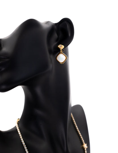 Luxury Golden Opalescent Drop Tops (Geometric Korean Style)