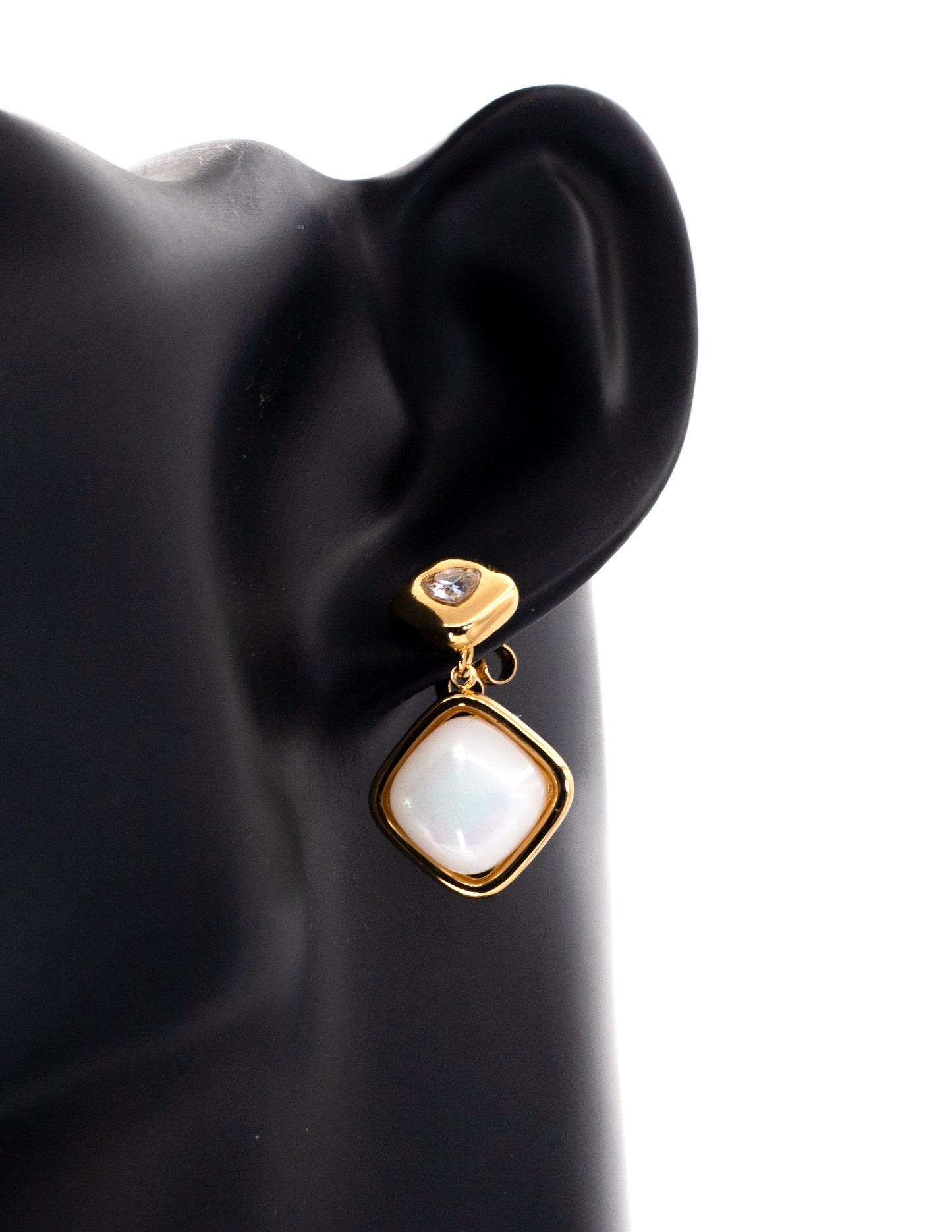 Luxury Golden Opalescent Drop Tops (Geometric Korean Style)