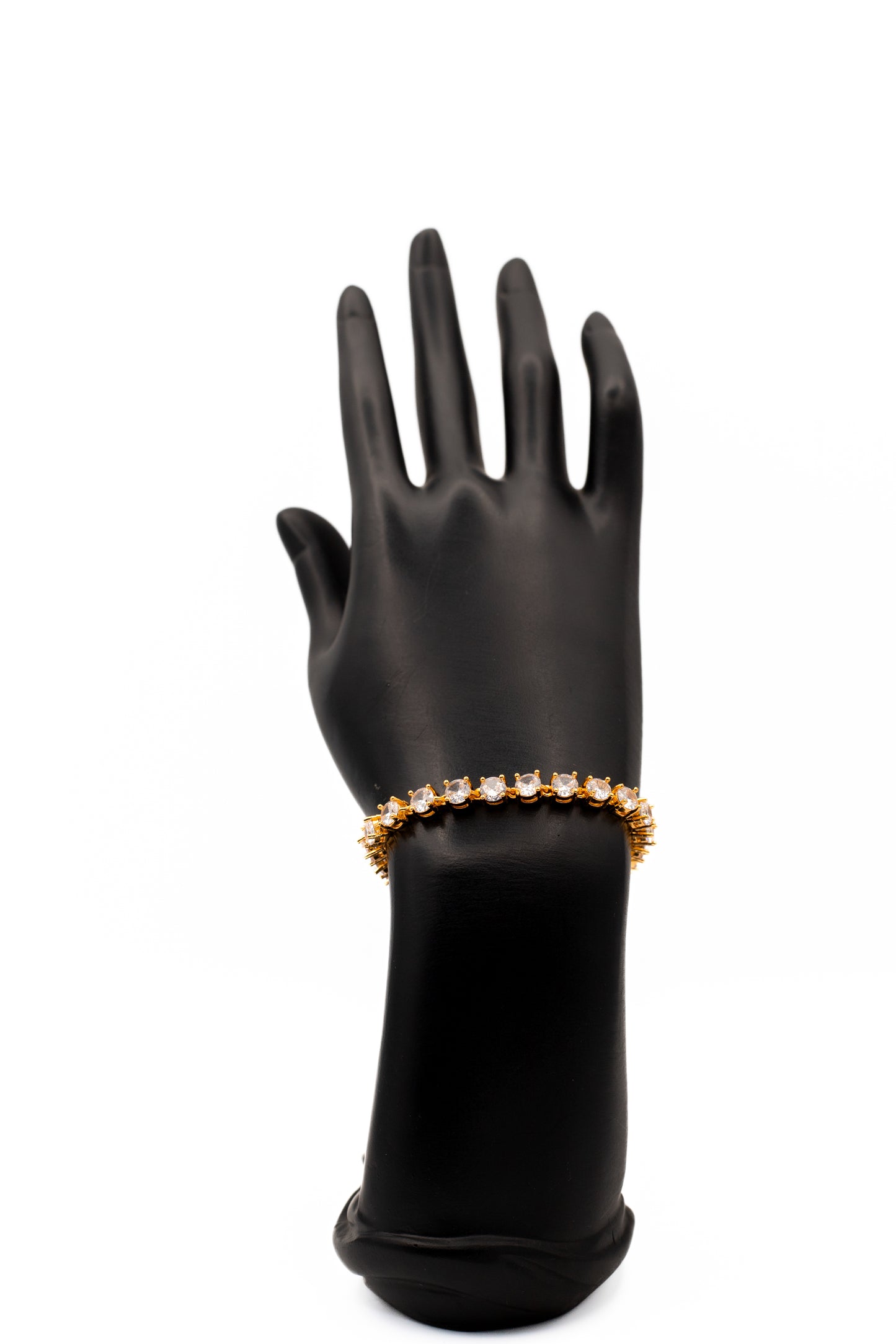 Luxury Golden Champagne Crystal Tennis Bracelet