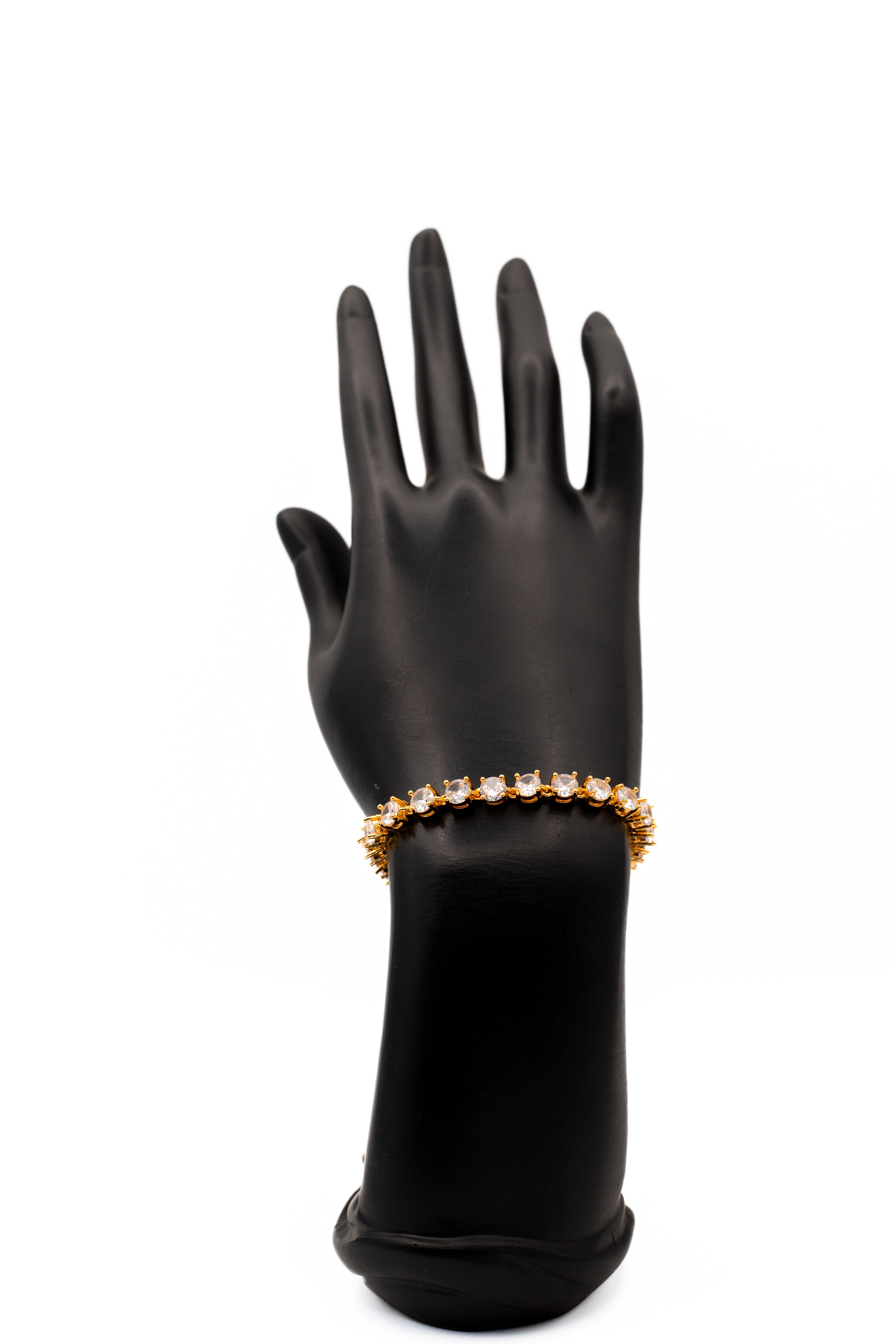 Luxury Golden Champagne Crystal Tennis Bracelet