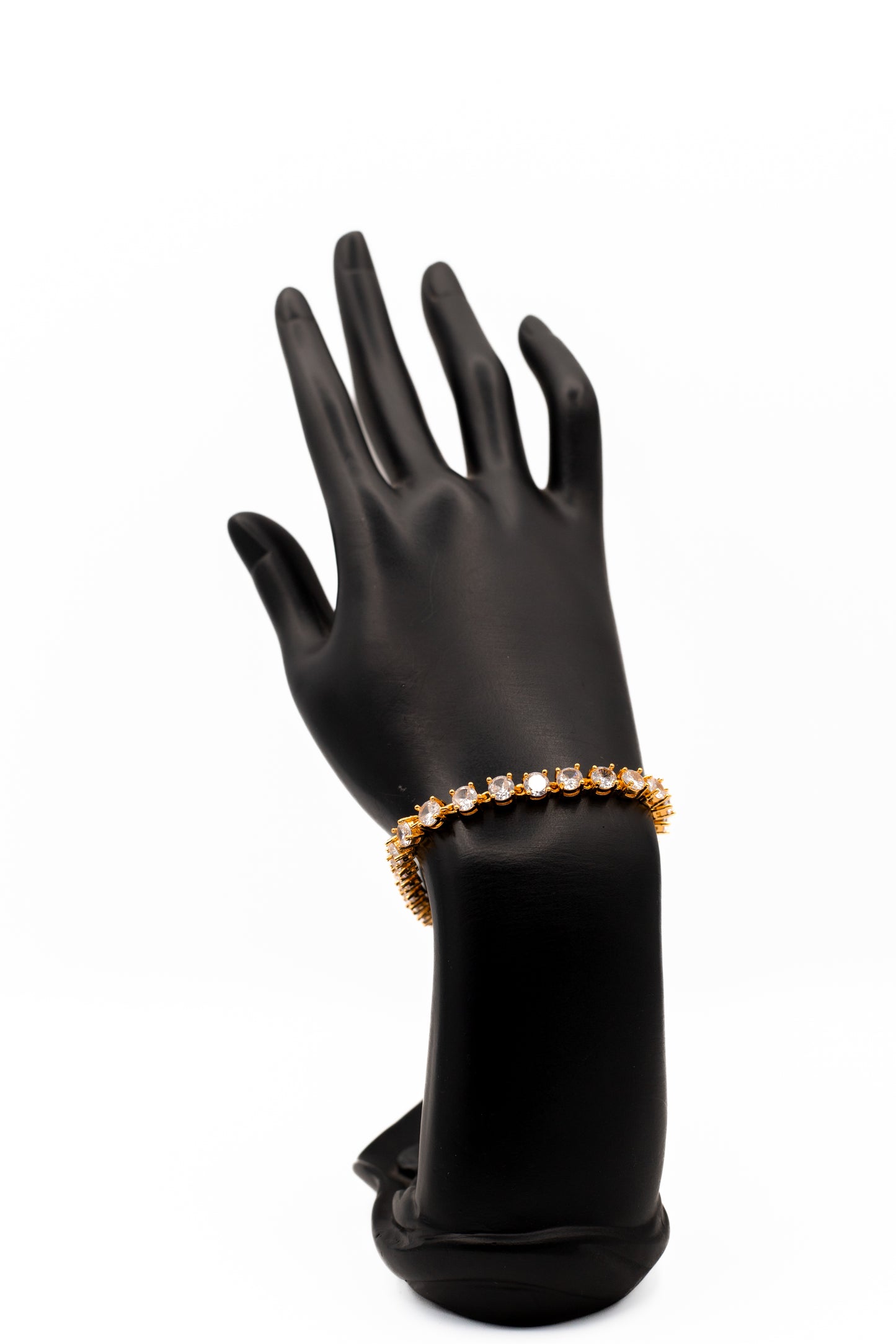 Luxury Golden Champagne Crystal Tennis Bracelet