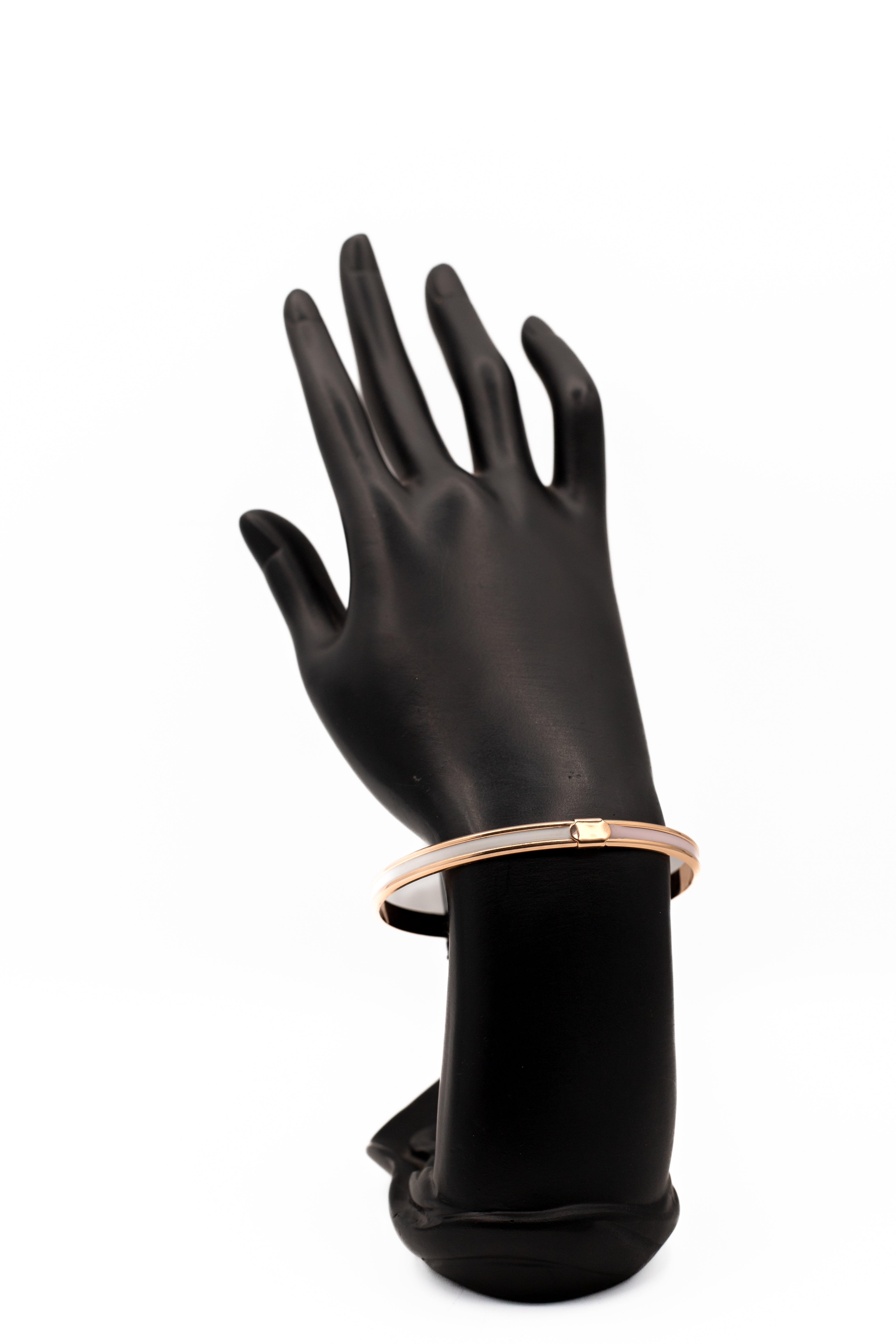 Korean Minimalist Opalescent Bangle (Luxury Golden Cuff)