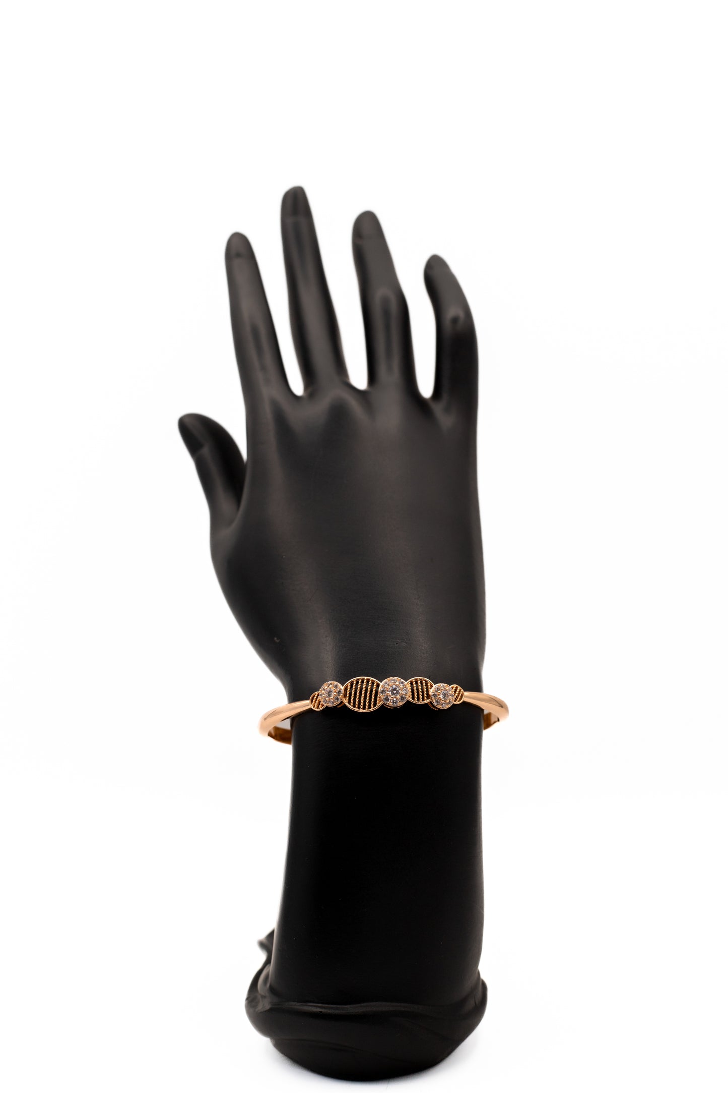 Luxury Golden DNA Helix Crystal Bangle