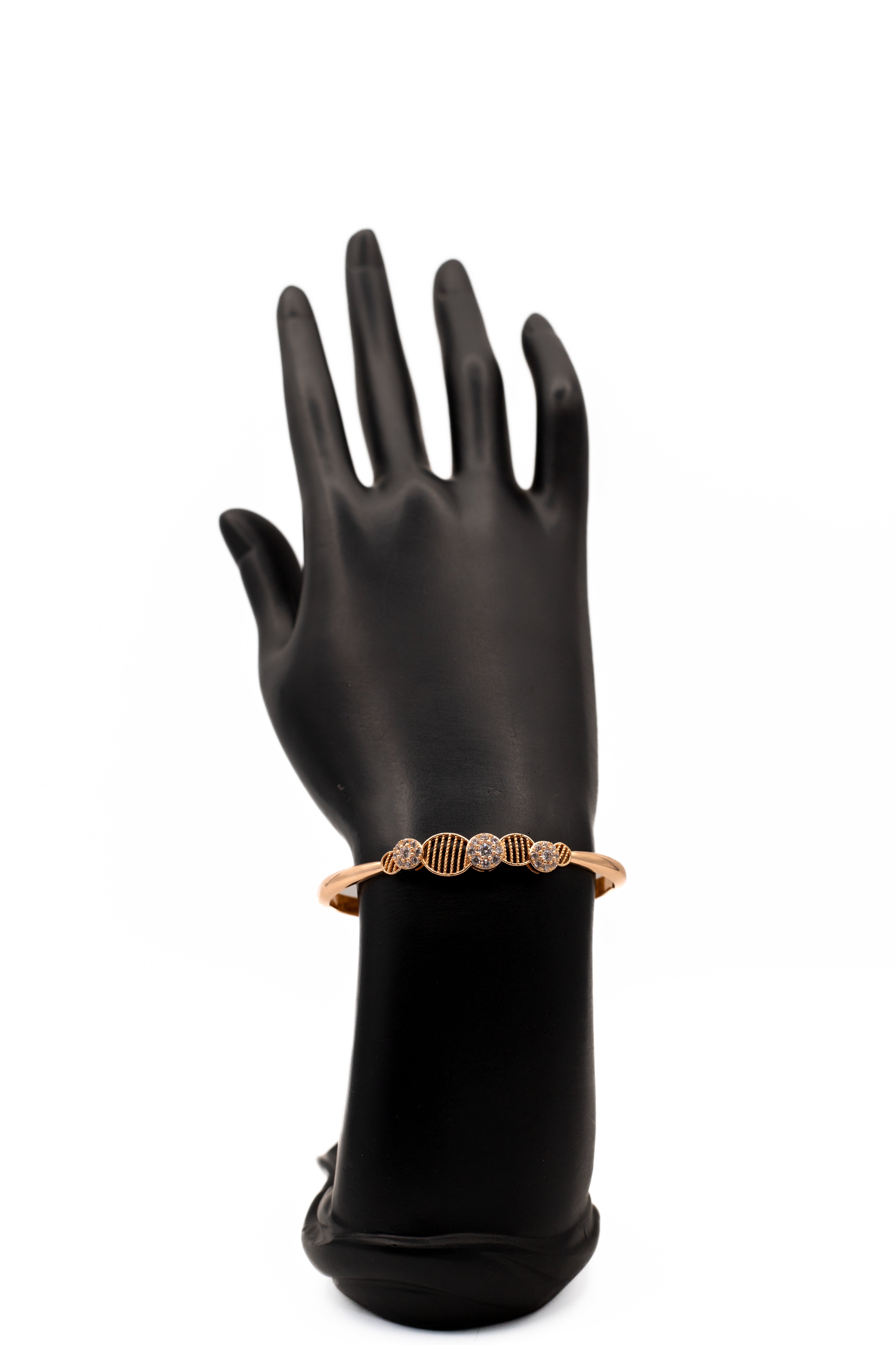 Luxury Golden DNA Helix Crystal Bangle