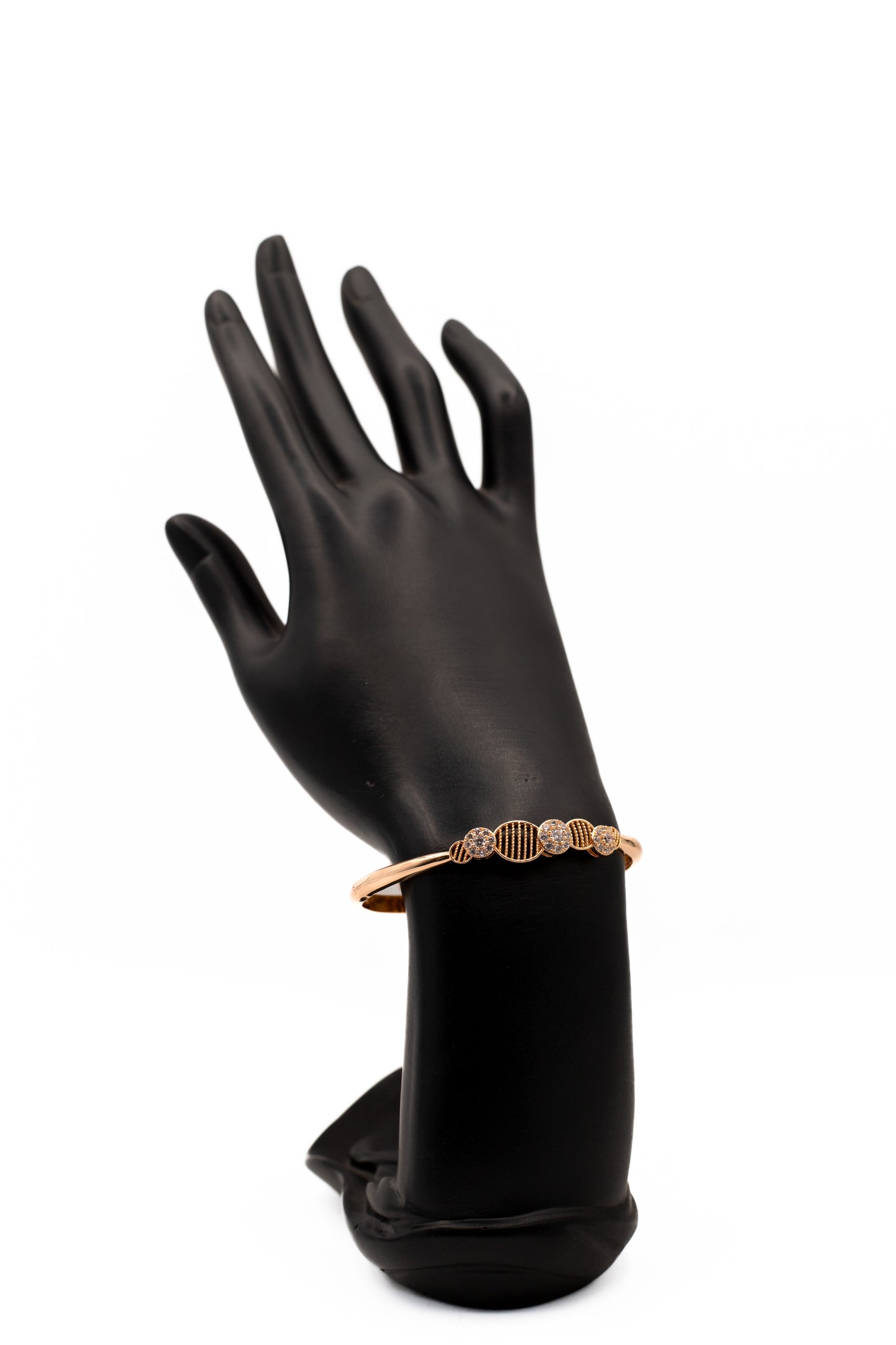 Luxury Golden DNA Helix Crystal Bangle