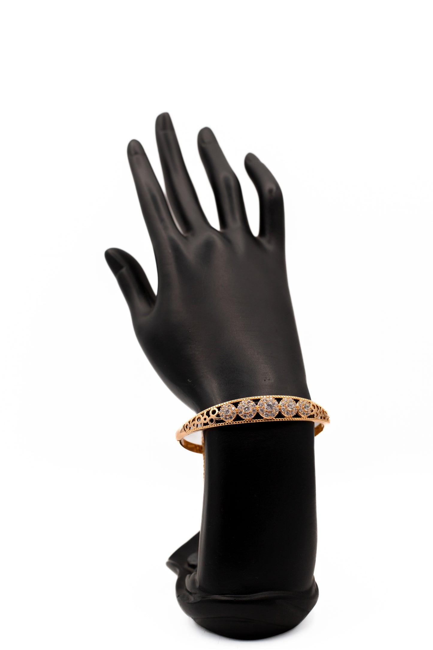 Luxury Golden Filigree Crystal Bangle