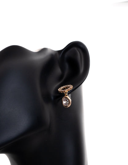 Golden Crystal Halo Drop Tops (Dainty Luxury)