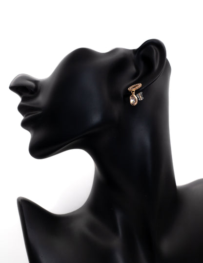 Golden Crystal Halo Drop Tops (Dainty Luxury)
