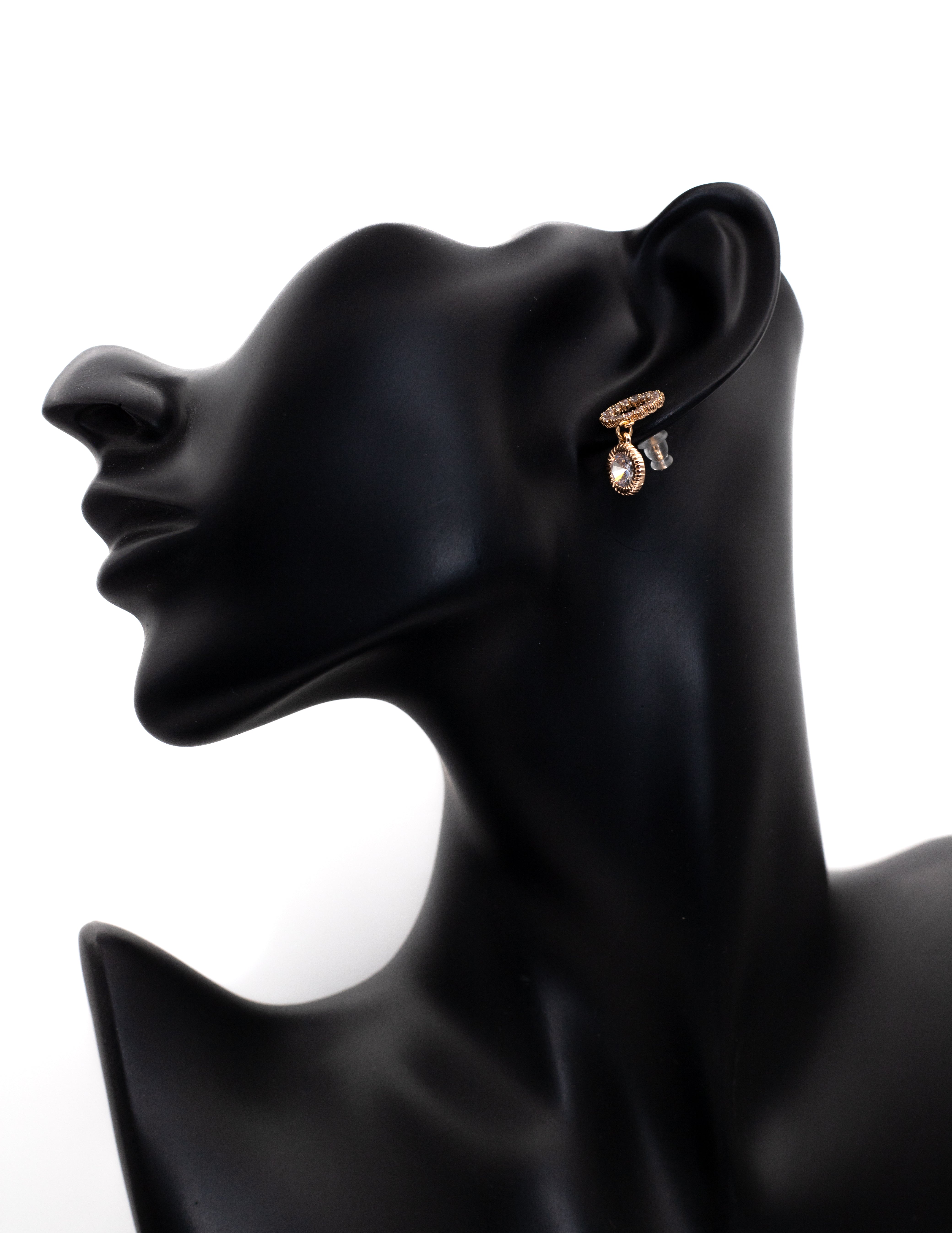 Golden Crystal Halo Drop Tops (Dainty Luxury)