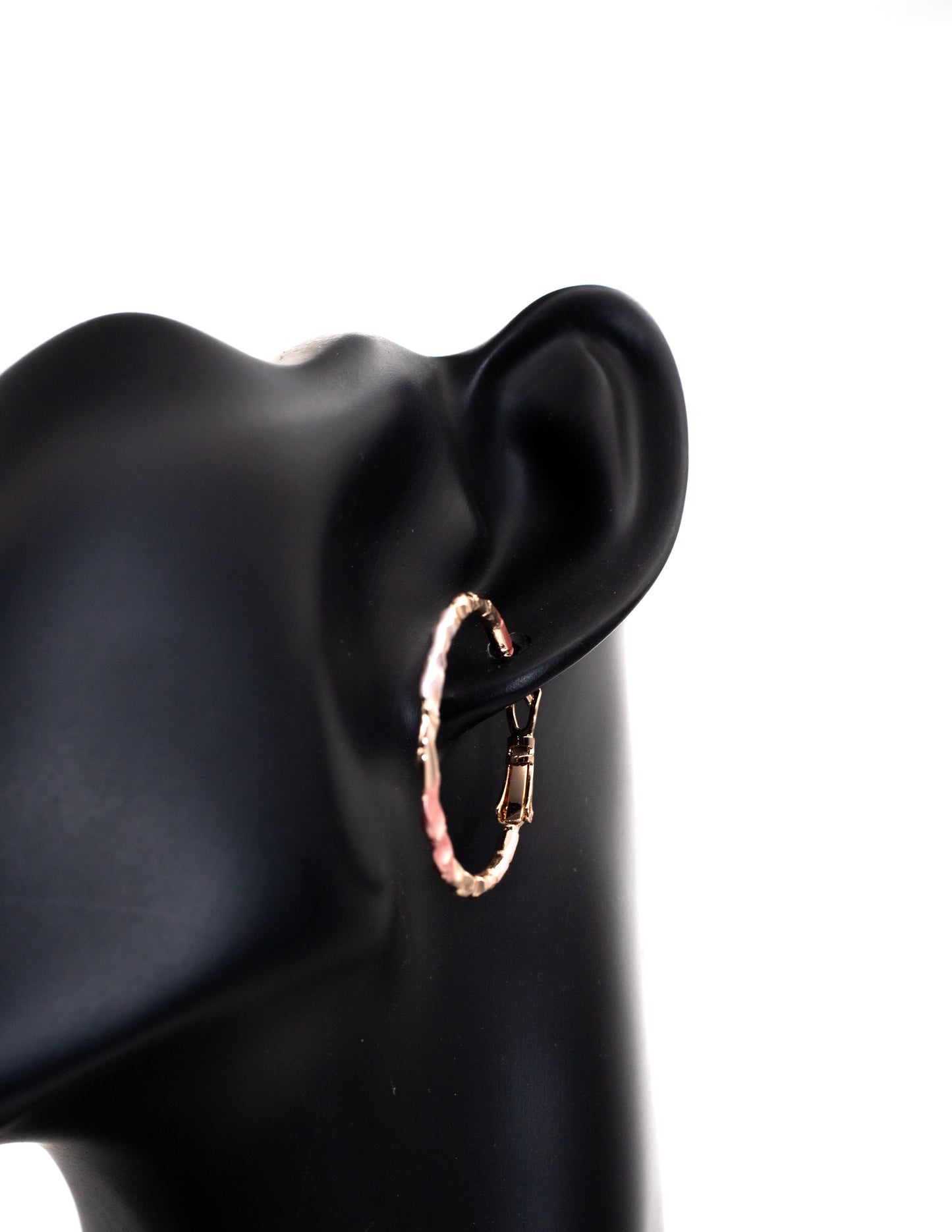 Minimalist Golden Textured Hoop Tops (Faceted Sparkle)