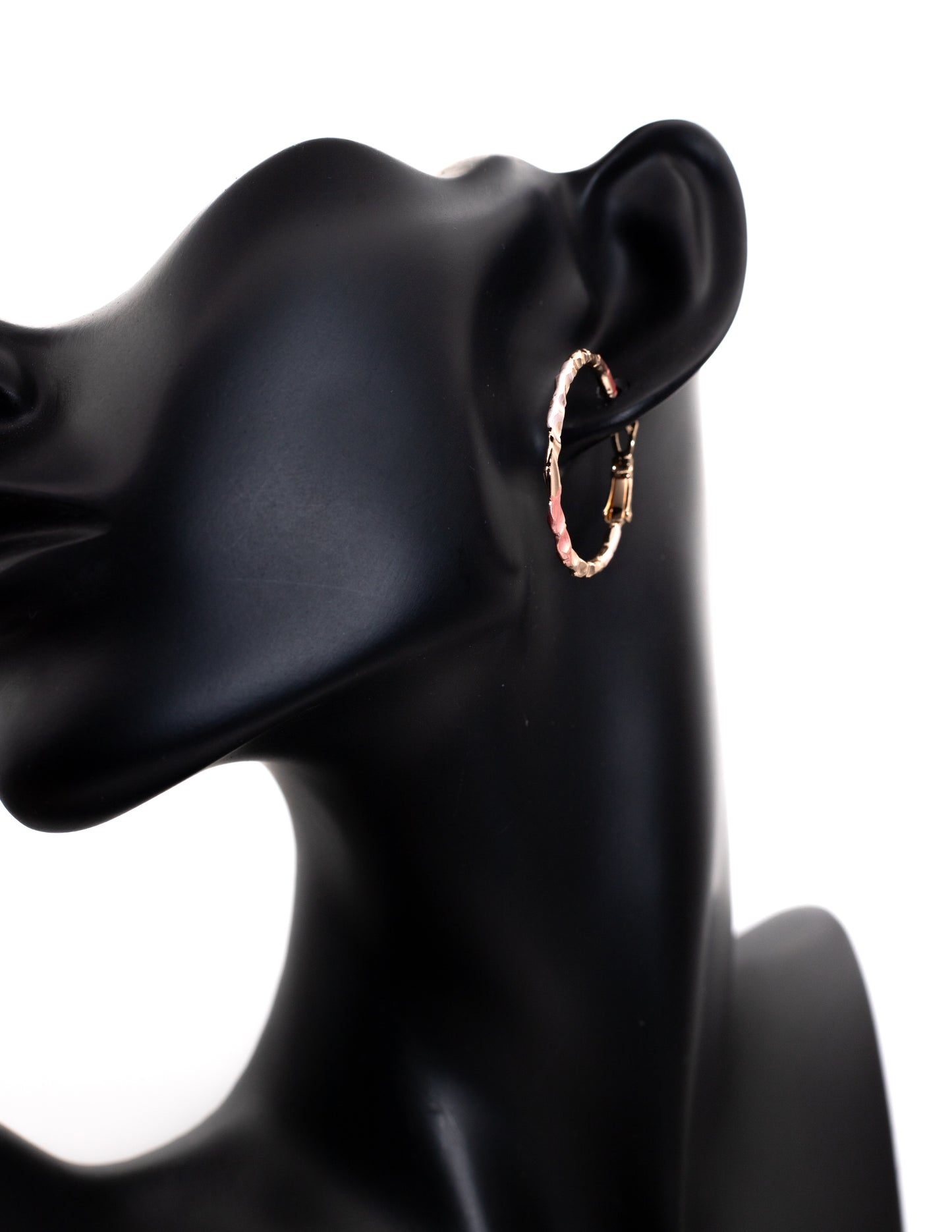 Minimalist Golden Textured Hoop Tops (Faceted Sparkle)