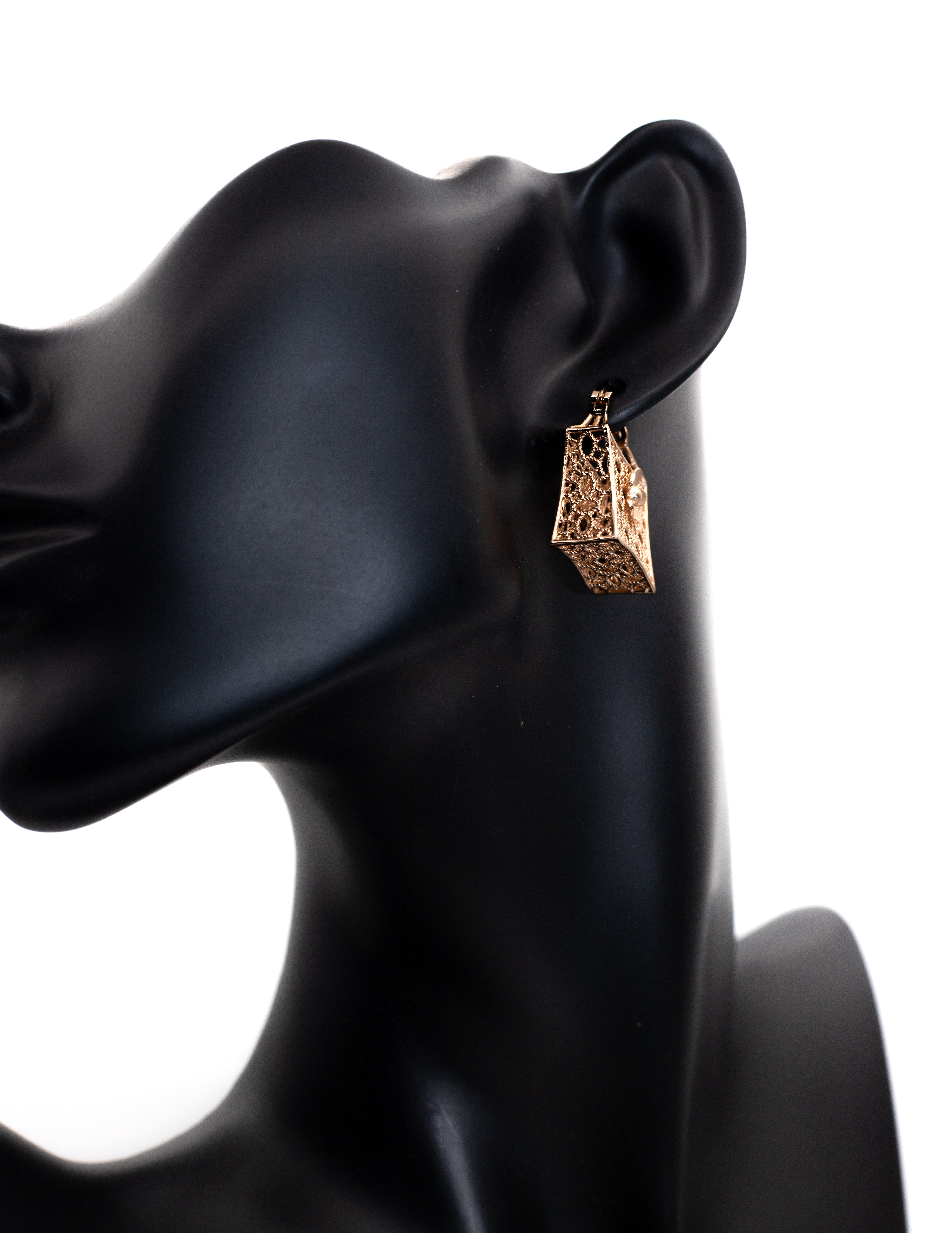 Luxury Golden Geometric Filigree Drop Tops (Architectural Charm)