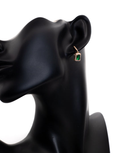 Luxury Golden Emerald Halo Drop Tops (Regal Square Cut)