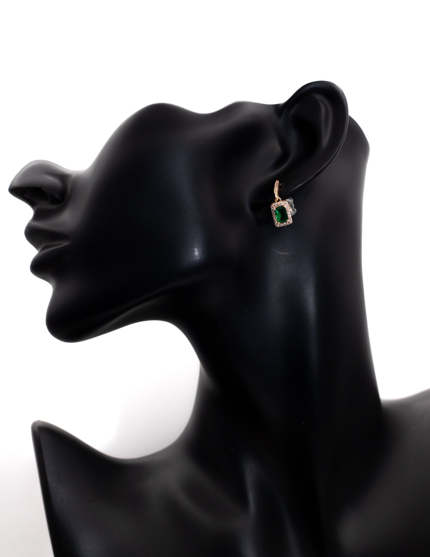 Luxury Golden Emerald Halo Drop Tops (Regal Square Cut)
