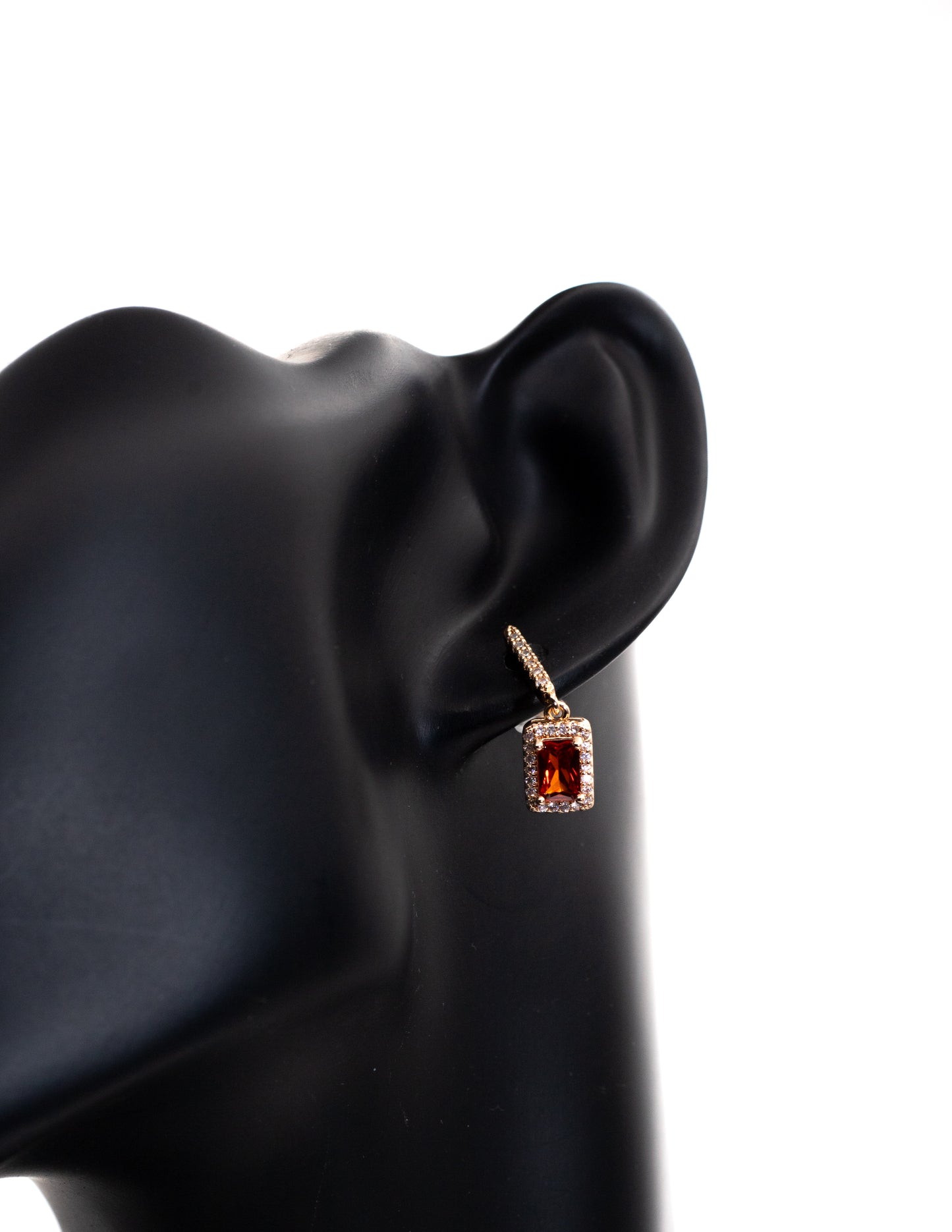 Luxury Golden Topaz Halo Drop Tops (Square Cut)