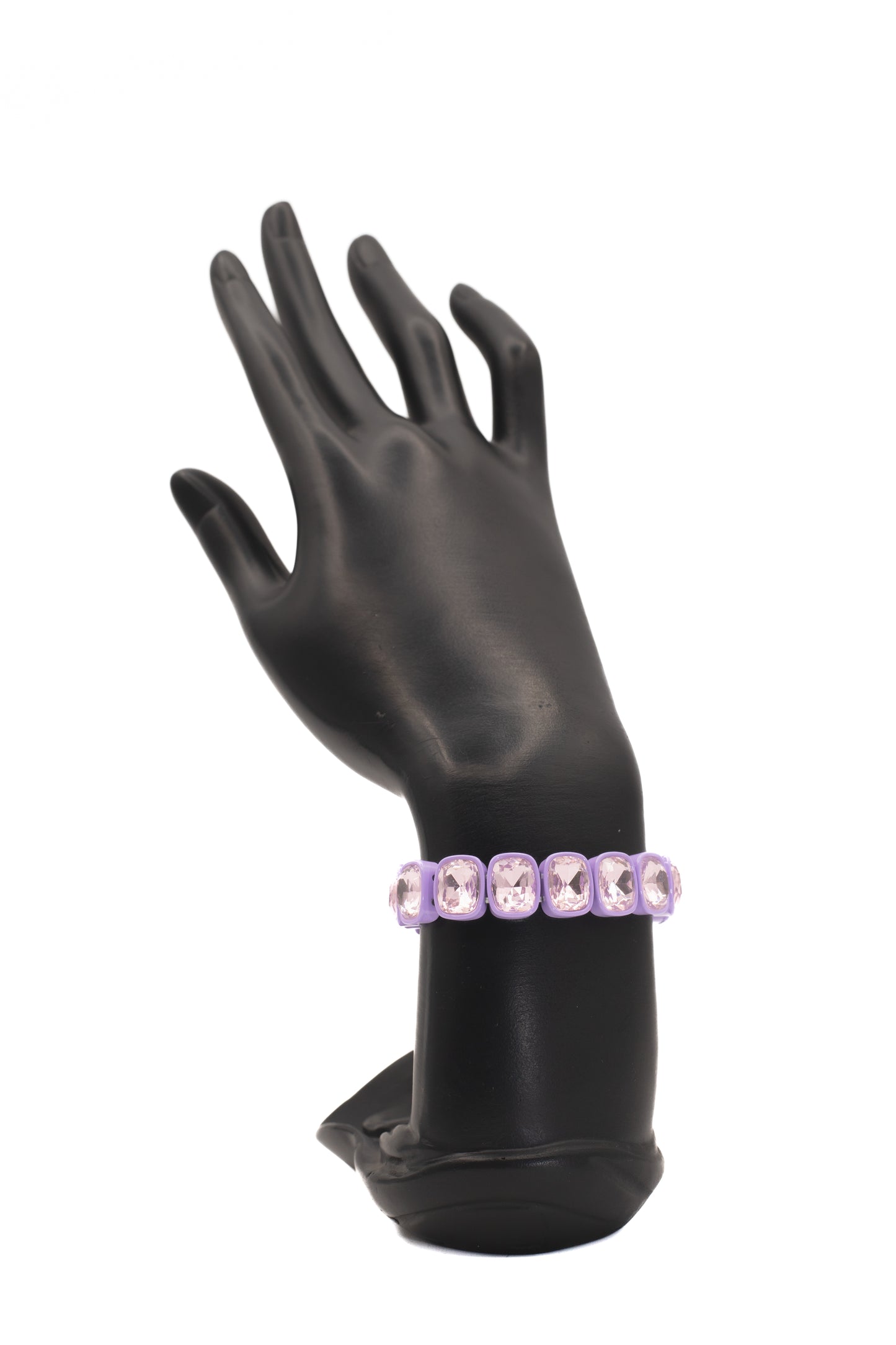 Bold Lilac Enamel Crystal Bracelet