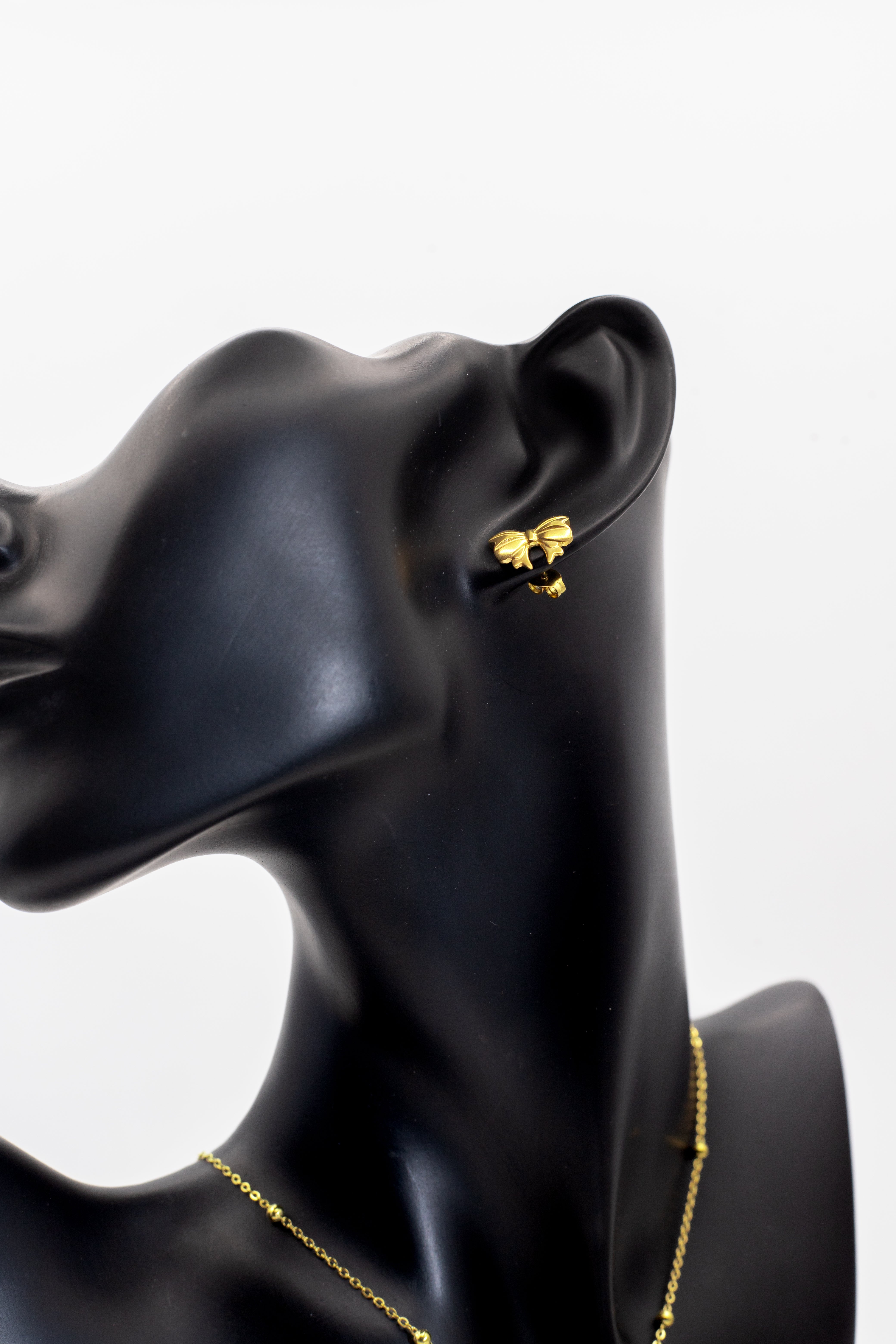 Golden Beaded Starfish Charm Necklace Teal Enamel