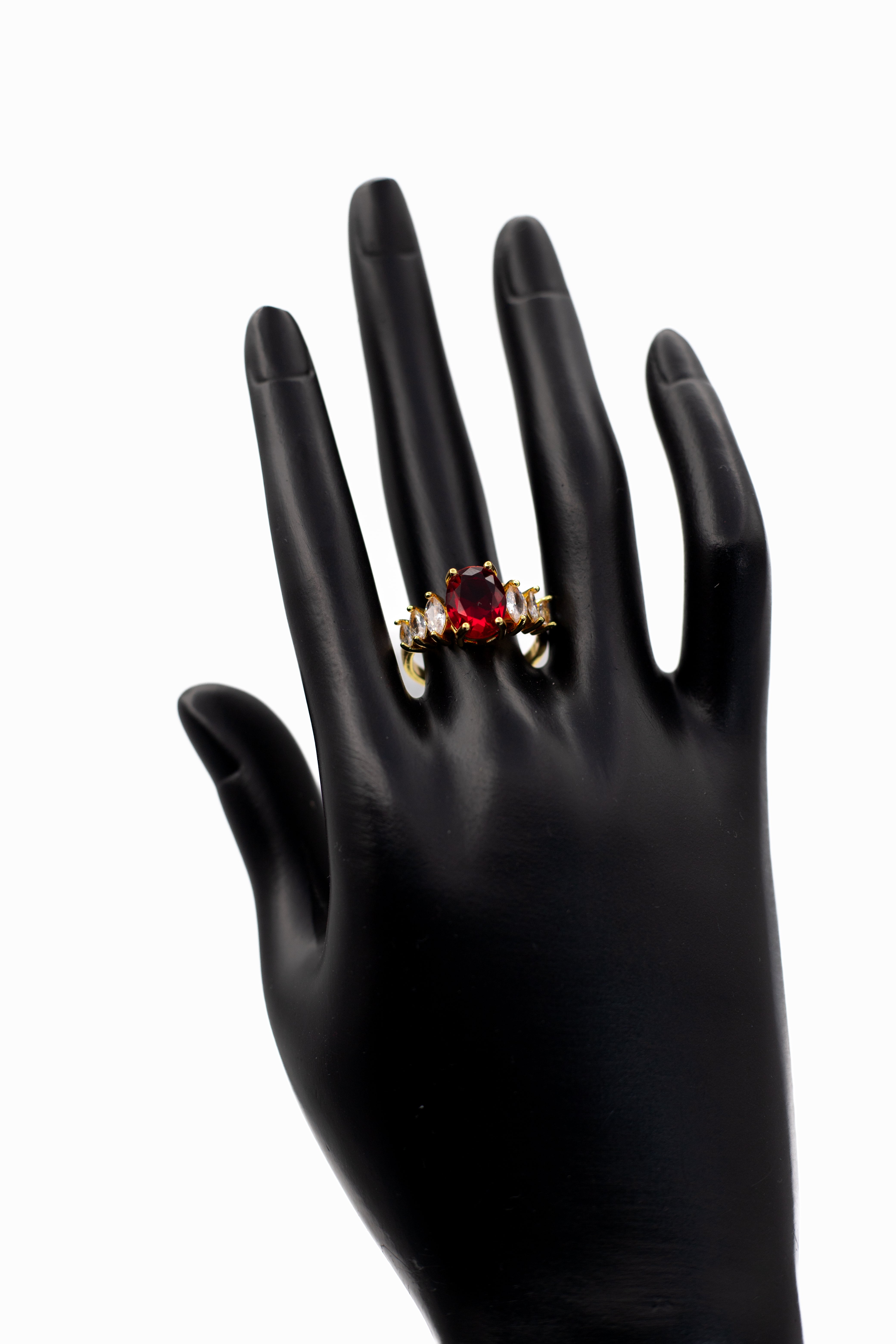 Golden Royal Empress Crystal Ring (Adjustable)