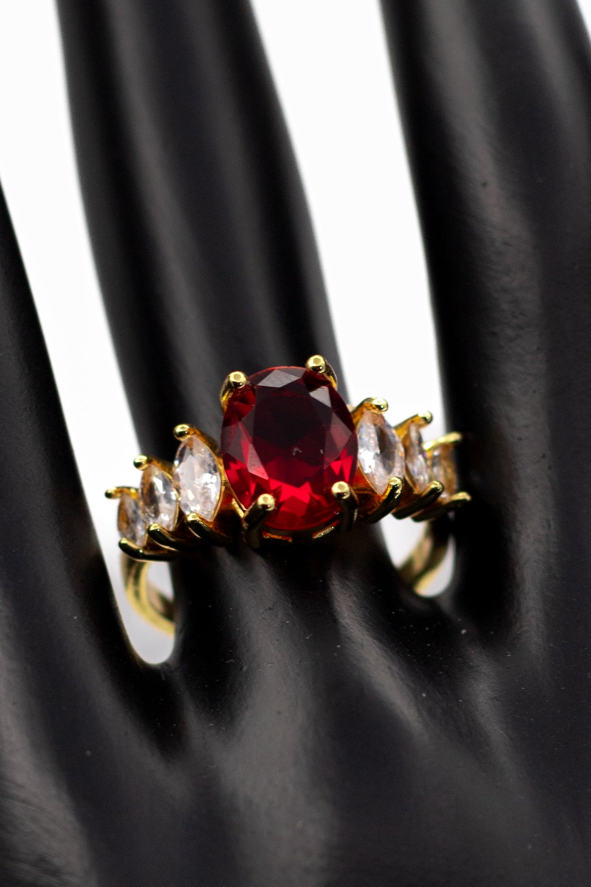 Golden Royal Empress Crystal Ring (Adjustable)